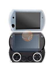 Single Detail Page Misc: Clear White Silicone Skin Case for Sony PSP Go + Reusable Screen Protector
