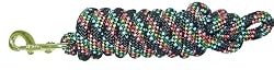 Hamilton Poly Lead with Bolt Snap, Black Confetti Pattern, 5/8" Thick x 10' Long