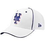 MLB New Era New York Mets White Neo 39THIRTY Stretch Fit Hat (Small/Medium)