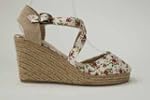 Espadrilles compens�es - brides crois...