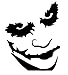 Joker Face WHITE Vinyl Car/Laptop/Window/Wall Decal