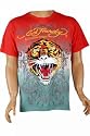 Ed Hardy Shirt "Tiger-little tigers", red, size 44