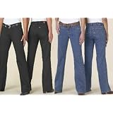 Wrangler Ladies Aura Regular Rise Stonewash Stretch Denim with Embroidered Pocket 