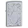 Zippo Lighter Scrolled Mirror, Satin Chrome
