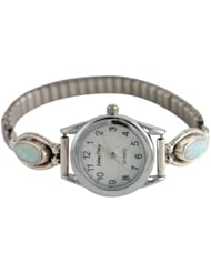 Elta Larry Sterling Silver White Opal Ladies Watch Navajo