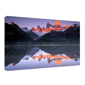 Mountain Fitzroy Los Glaciares Park Pata A3 Medium Framed Canvas Art