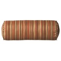 Outdoor/Indoor Vibrant Tsunami Rust Bolster Pillow in Orange