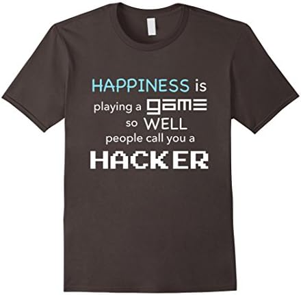Men's Happiness Funny Video Game Shirt Large Asphalt