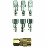 Milton M Style Air Coupler Set - 1/4in. Dia., 7-Pc. Set