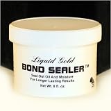 Liquid Gold Brush-on Bonding Adhesive for Cold Fusion Hair Extensions and Braids - Protective Bond Sealer