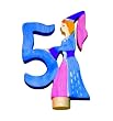 Birthday Ring Decoration - Princess "5"