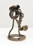 Nuts & Bolts Frog Figurine with Saxophone