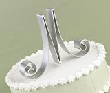 Hortense B. Hewitt Wedding Accessories Metal Scroll Cake Top, Letter M, 5-Inch Tall