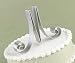 Hortense B. Hewitt Wedding Accessories Metal Scroll Cake Top, Letter M, 5-Inch Tall