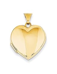 Plain Heart Locket, 14K Gold