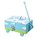 Baby Aspen "Welcome to the World" Blue Baby Wagon -10 Piece Gift Set - 0-6 months