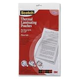 Scotch Thermal Laminating Pouches, 9 Inches x 14.5 Inches, 20 Pouches (TP3855-20)