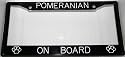 Black Plastic Pomeranian On Board License Plate Frame