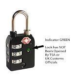 picture of 2 x High Security 3-Dial TSA Combination Luggage Locks With SEARCHCHECK (Black)