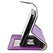 BUDDIBOX  Leather Wallet Cover with Foldable Kickstand for Amazon Fire Phone - Retail Packaging - Purple