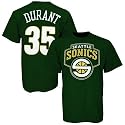 Kevin Durant #35 Seattle SuperSonics Green Name and Number Adult T-Shirt