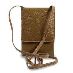 Lighten up Handbag (Brown Embossed Leather)