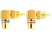 Ultralink UL-0524/2P Short bodied RCA Male to RCA Female Right Angle Adaptor (1 pair)