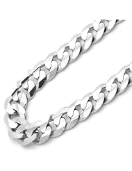 14K Gold 6mm Italian Concaved Light Curb Chain Necklaces ( Available Length 20", 22", 24", 26")
