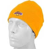 adidas Los Angeles Lakers Gold Basic Logo Scully Knit Beanie