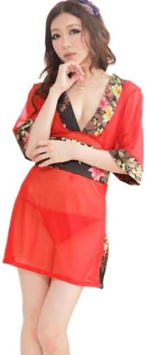 Yizhiyan Women's Lolita Kimono Robe Japanese Pajamas M Red