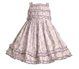 Bonnie Jean Toddler Girls 2T-4T PURPLE-LAVENDER FLORAL RUFFLE SHANTUNG Special Occasion Wedding Flower Girl Easter Birthday Party Dress BNJS-S3T
