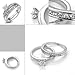 [Princess Series] Yoursfs 18K White Gold Plated 5mm Cubic Zirconia Nickel Free 2 in 1
