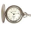 Colibri Hunting Case Pocket Watch Chain Titanium Modern Date Engravable PWS096213X