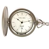 Colibri Hunting Case Pocket Watch Chain Titanium Modern Date Engravable PWS096213X on sale