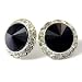 Black Swarovski 20mm Crystal Framed Post Earrings Fashion Jewelry