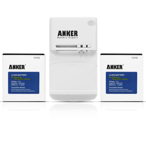 Anker® 2 x 2200mAh Li-ion Batteries for Samsung Galaxy S2 T989(T-mobile )/ SGH-I727( AT&T )/I515(Verizon)/Telus Samsung Galaxy S2 II X T989D/SPH-L700S(Sprint), NOT NFC Capable + Free Anker Multi-purpose USB Travel Charger Anker® 2 x 2200mAh Li-ion Batteries for Samsung Galaxy S2 T989(T-mobile )/ SGH-I727( AT&T )/I515(Verizon)/Telus Samsung Galaxy S2 II X T989D/SPH-L700S(Sprint), NOT NFC Capable + Free Anker Multi-purpose USB Travel Charger