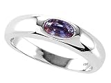 0.50 cts Lab Created Alexandrite Ring - 14kt White or Yellow Gold LIFETIME WARRANTEE