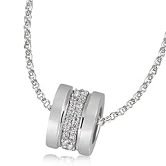 Goldmaid Damen-Collier Ring 2 Reihen 925 Sterlingsilber 45 Zirkonia  45 cm Pa C4871S