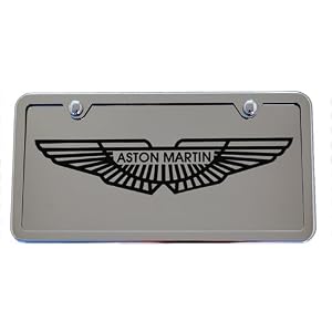 Aston Martin Chrome License Plate Tag and Stainless Steel Frame