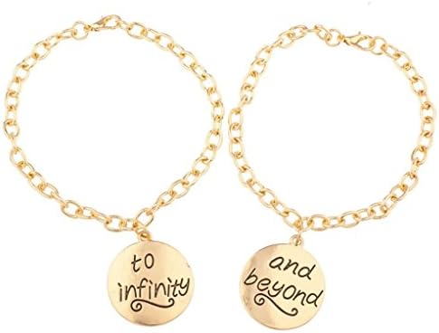 Crystalbella Creative To Infinity &amp; Beyond Galaxy BFF Best Friends Forever Bracelet S Gift Jewelry