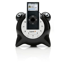 Cygnett - GrooveToons - Mini Speaker Alarm Clock Enceinte Station d'Accueil, R�veil matin pour iPod Nano 1�re, 2�me, 3�me - Noir