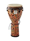 Remo African Collection DJ-0010-PM Remo Djembe, Key-Tuned, 10 Diameter, 24 Height, Fabric Kintekloth