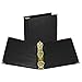 Samsill Classic Collection Executive Presentation 3 Ring Binder/Portfolio Binder, 2 Inch Binder, Brass Round Ring (Holds 425 Sheets), Black