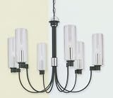 Alta Six Light Iron Glass Chandelier