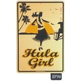 Seaweed Surf Co SF96 12X18 Aluminum Sign Hula Girl