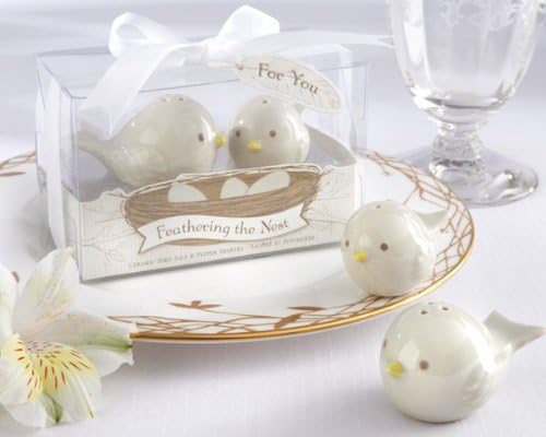 Feathering the Nest Ceramic Birds Salt and Pepper Shakers