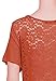 Women's Scoop Neck Short Sleeve Floral Lace Tulip Back High Low Plus Size Top