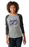 Minnesota Vikings Women's Grey/Black Tri-Blend Long Sleeve Raglan T-Shirt &Atilde;&cent;?" Touch by Alyssa Milano