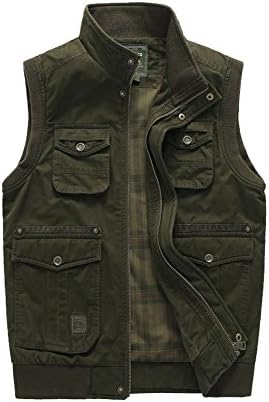 Men's Leisure Fishing Photography Safari vest Army Green Size US M (Label Size L)
