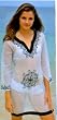 Copacabana Long Sleeve Embroidered Beach Tunic/Cover Up